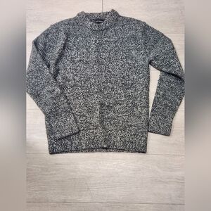 Club Monaco Black and White Crewneck Sweater
